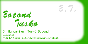 botond tusko business card